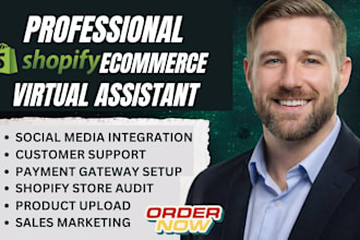 be your shopify ecom virtual assistant store manager shopify dropshipping expert