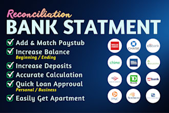 reconcile bank statement PDF to editable format