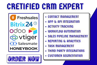 setup freshsales automation vtiger crm honeybook salesmate bitrix24 odoo crm