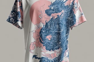 design japanese t shirt illustration
