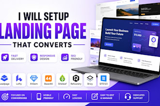setup leadpage lofty xtgem base44 website siteleaf refoundry brizy site123
