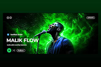 design custom spotify banner design for artists