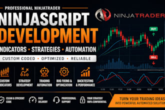 develop ninjatrader indicators, strategies and trading automation in ninjascript