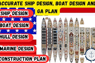 prepare detailed ga plans, hull design, and ship layouts for marine construction