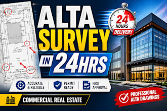 create alta survey drawings for commercial real estate in 24hrs