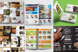 design product catalog catalogue, brochure, magazine for food, beverages