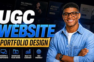 design a canva ugc portfolio website and landing page for creators