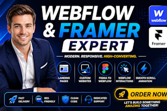 design develop framer website design webflow landing page website, 3d webflow