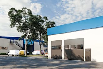 construct warehouse complex,park space planning,3d logistic exterior rendering