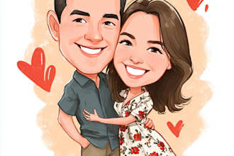 draw your couple caricature