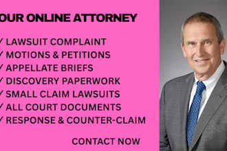 write motion, petition, lawsuit, pleadings, demand letters and legal document