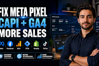 fix metal pixel, facebook conversion api, ga4 ecommerce tracking, api developer