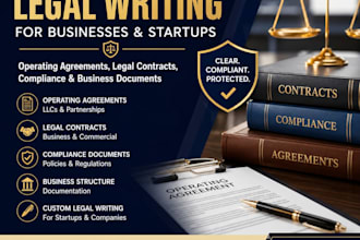 draft operating agreements, legal contracts, compliance and business