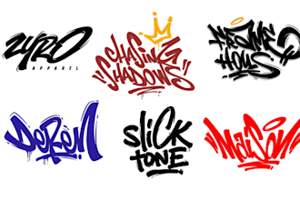 create custom handstyle lettering logo in street art style
