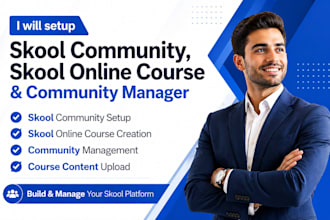 skool comunity online course skool manager virtual assistance skool setup