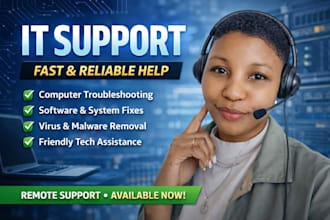 provide professional remote IT support and troubleshooting