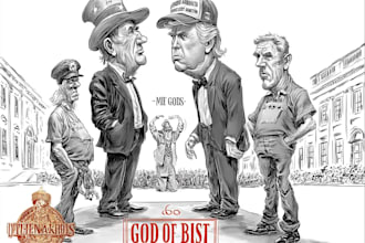 illustrate satire, editorial or political cartoons for you