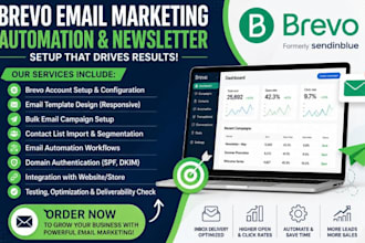 setup brevo bulk email campaign setup newsletter design email automation setup