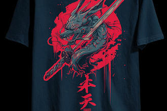 design japanese t shirt illustration