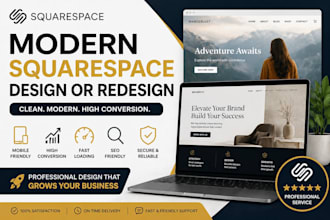 build a modern responsive squarespace website or redesign