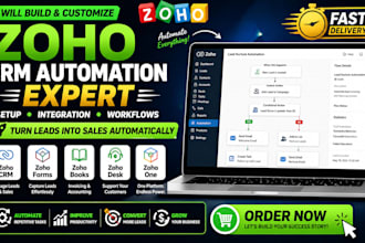 build and customize zoho CRM system with automation and integration