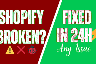 fix shopify bugs, errors, and checkout issues fast