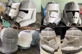 3d cosplay helmet for 3d print 3d props stl file custom cosplay armor design