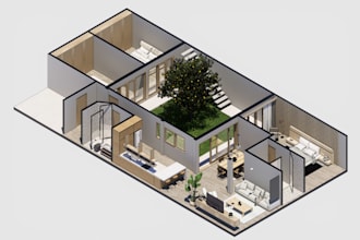 create clean isometric floor plans and architectural views