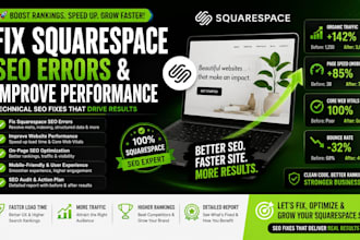 fix, design and redesign squarespace website for SEO, bugs and conversions