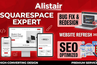 fix, design and redesign squarespace website for SEO, bugs and conversions