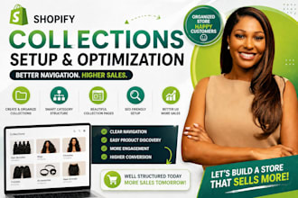 create and optimize shopify collections and menu for better navigation and sales