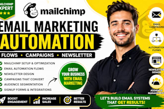 setup mailchimp email marketing automation flows campaigns and newsletter