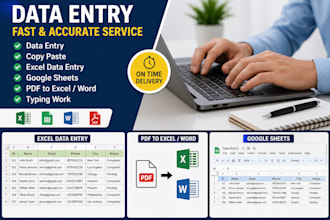 work on data entry