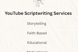 write engaging youtube scripts for storytelling and motivation