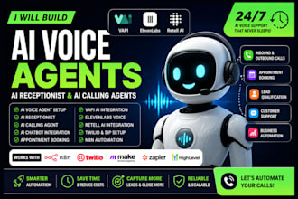 setup ai voice agents using vapi ai, retell ai, eleven labs n8n expert