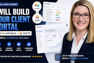 build airtable client portal, customer dashboard, airtable and softr portal