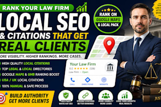 create law local seo, citation for lawyer and law firms on USA legal directories