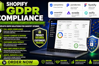 setup shopify gdpr compliance consentmo pandectes fontify essential avada oxify