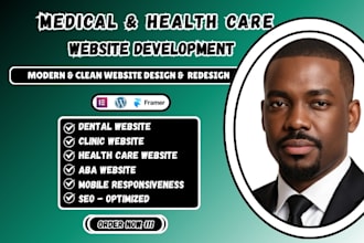 design dental, aba therapy, clinic and healthcare website SEO optimized
