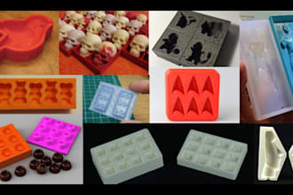 design 3d plastic molds, silicone mold, slip casting, injection mold stl files