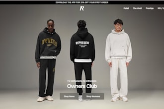 design shopify clothing website, streetwear website, and clothing brand website