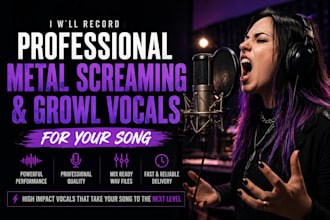 record metal screaming and growl vocals