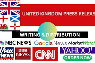 write and distribute a professional UK news and media sites