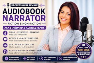 be your american female audiobook narrator fiction and non fiction acx standard