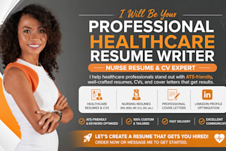 write professional ats optimize resume, CV, cover letter and optimize linkedin