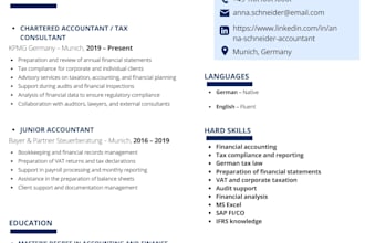 create a professional CV resume ats optimized and recruiter focused