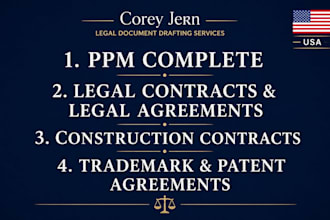 draft construction contracts and contractor agreements for USA projects