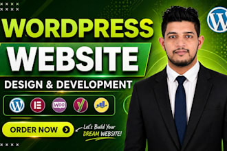 develop wordpress website, business website or wordpress blog website