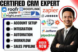 zap integration jobber roofr rooflink servicetitan jobtread ghl lead automation