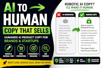 rewrite ai product descript into high convert humancopy for shopify ecom brands
